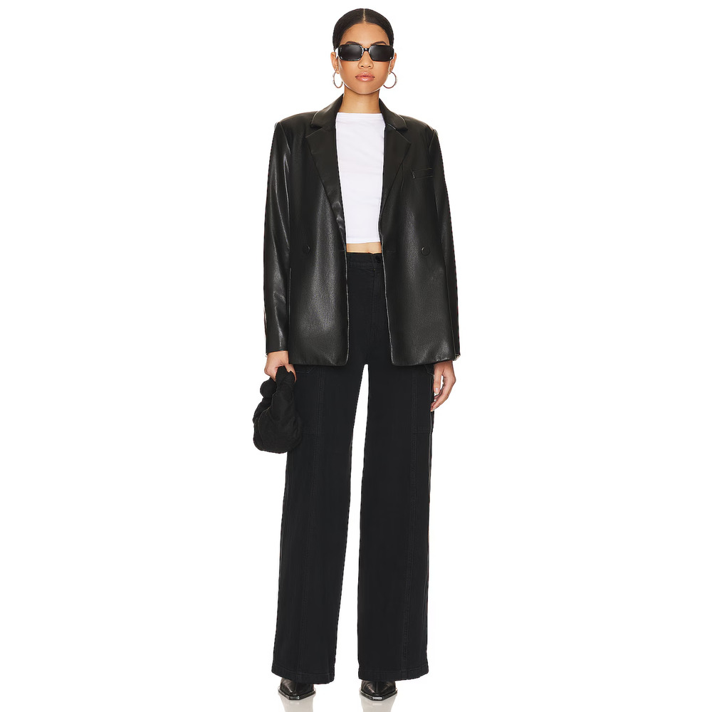 NWT Hudson Cargo Jeans 28 Black Denim High Rise Wide Leg Cotton Stretch Pants